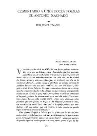 Comentario a unos pocos poemas de Antonio Machado / por Luis Felipe Vivanco | Biblioteca Virtual Miguel de Cervantes