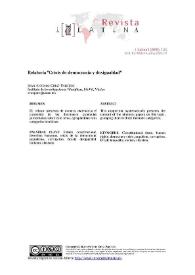 Relatoría "Crisis de democracia y desigualdad" / Juan Antonio Cruz-Parcero | Biblioteca Virtual Miguel de Cervantes