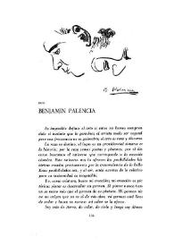 Dice Benjamín Palencia | Biblioteca Virtual Miguel de Cervantes