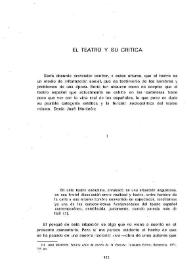 El teatro y su crítica / S. M. | Biblioteca Virtual Miguel de Cervantes