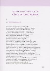 Tres poemas inéditos / César Antonio Molina | Biblioteca Virtual Miguel de Cervantes