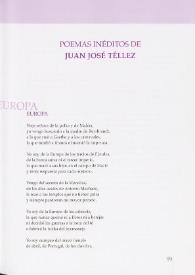 Poemas inéditos / Juan José Téllez | Biblioteca Virtual Miguel de Cervantes
