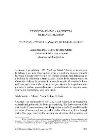 Ut pictura poesis: a la pintura, de Rafael Alberti / Almudena del Olmo Iturriarte | Biblioteca Virtual Miguel de Cervantes