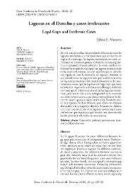 Lagunas en el Derecho y casos irrelevantes / Pablo E. Navarro | Biblioteca Virtual Miguel de Cervantes