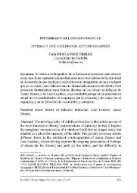 Intimidad y relato de infancia / Celia Fernández Prieto | Biblioteca Virtual Miguel de Cervantes