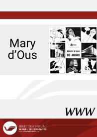 Mary d'Ous (1972) [Ficha de espectáculo] | Biblioteca Virtual Miguel de Cervantes