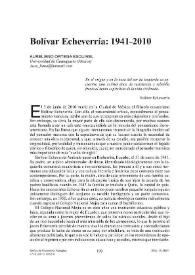 Bolívar Echeverría: 1941-2010 / Aureliano Ortega Esquivel | Biblioteca Virtual Miguel de Cervantes