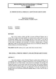El tribuno musical: nobleza y "areté" en Richard Wagner / Miguel Salmerón Infante | Biblioteca Virtual Miguel de Cervantes