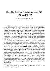 Emilia Pardo Bazán ante el 98 (1896-1905) / José Manuel González Herrán | Biblioteca Virtual Miguel de Cervantes