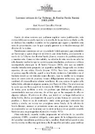 Lecturas críticas de "La Tribuna", de Emilia Pardo Bazán: 1883-2008 / José Manuel González Herrán | Biblioteca Virtual Miguel de Cervantes
