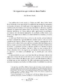 As cigarreiras que coñeceu dona Emilia / Ana Romero Masiá | Biblioteca Virtual Miguel de Cervantes