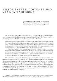 Pereda, entre el costumbrismo y la novela regional / José Manuel González Herrán | Biblioteca Virtual Miguel de Cervantes