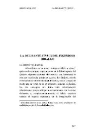La delirante "virtus" del ingenioso hidalgo / Guillermo Serés | Biblioteca Virtual Miguel de Cervantes