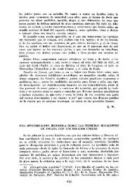Una investigación histórica sobre las primeras relaciones de España con Estados Unidos / E. F.  | Biblioteca Virtual Miguel de Cervantes