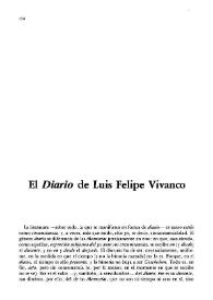 El "Diario" de Luis Felipe Vivanco / Jaime Siles | Biblioteca Virtual Miguel de Cervantes
