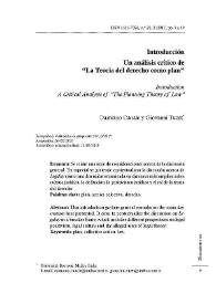 Introducción: Un análisis crítico "La Teoría del derecho como plan" / Damiano Canale y Giovanni Tuzet | Biblioteca Virtual Miguel de Cervantes