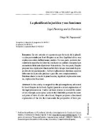 La planificación jurídica y sus funciones / Diego M. Papayannis | Biblioteca Virtual Miguel de Cervantes