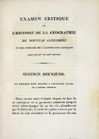 Examen critique de l'histoire de la géographie du Nouveau continent et des progrès de l'astronomie nautique aux XVe et XVIe siècles. Tome IV
 | Biblioteca Virtual Miguel de Cervantes