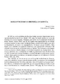 Romanticismo e histeria en España / David T. Gies | Biblioteca Virtual Miguel de Cervantes