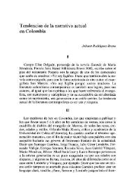 Tendencias de la narrativa actual en Colombia / Johann Rodríguez-Bravo | Biblioteca Virtual Miguel de Cervantes