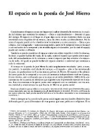 El espacio en la poesía de José Hierro / Emilio E. de Torre | Biblioteca Virtual Miguel de Cervantes