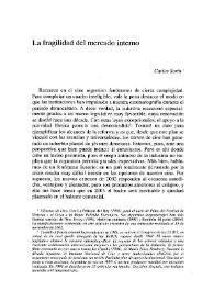 La fragilidad del mercado interno / Carlos Sorín | Biblioteca Virtual Miguel de Cervantes