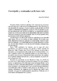 Cosmópolis y modernidad en Roberto Arlt / Juan José Sebreli | Biblioteca Virtual Miguel de Cervantes
