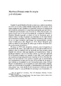 Martínez Estrada entre la utopía y el nihilismo / José Amícola | Biblioteca Virtual Miguel de Cervantes
