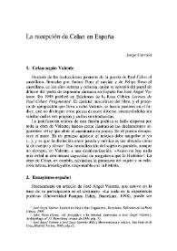 La recepción de Celan en España / Jorge Carrión | Biblioteca Virtual Miguel de Cervantes