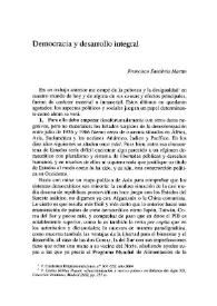 Democracia y desarrollo integral / Francisco Sanabria Martín | Biblioteca Virtual Miguel de Cervantes