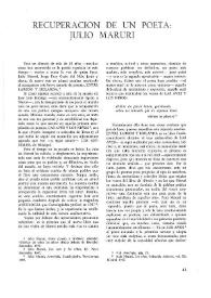 Recuperación de un poeta: Julio Maruri / José Manuel González Herrán | Biblioteca Virtual Miguel de Cervantes