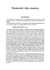 "Ecuatorial": obra maestra / Antonio Fernández Spencer | Biblioteca Virtual Miguel de Cervantes