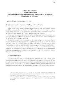 Emilia Pardo Bazán: Periodismo y literatura en la prensa. Estado de la cuestión / Ana M.ª Freire López | Biblioteca Virtual Miguel de Cervantes