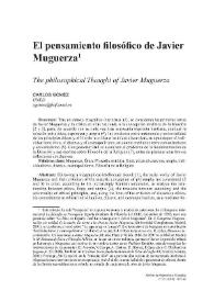 El pensamiento filosófico de Javier Muguerza / Carlos Gómez  | Biblioteca Virtual Miguel de Cervantes