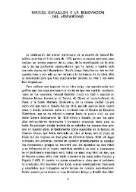 Marcel Bataillon y la renovación del hispanismo  / José Luis Abellán | Biblioteca Virtual Miguel de Cervantes