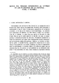 Teoría del espacio geográfico al interno de las filosofías de la historia: Hegel y Toynbee  / Octavio Uña Juárez | Biblioteca Virtual Miguel de Cervantes
