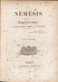 Némésis. Tome second / par Barthélemy | Biblioteca Virtual Miguel de Cervantes