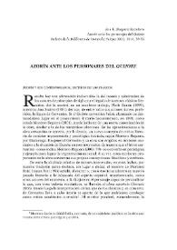 Azorín ante los personajes del "Quijote" / Ana L. Baquero Escudero | Biblioteca Virtual Miguel de Cervantes