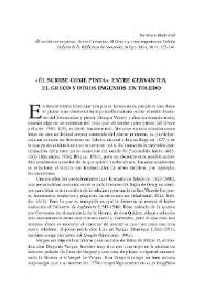 "Él scribe come pinta". Entre Cervantes, El Greco y otros ingenios en Toledo / Abraham Madroñal | Biblioteca Virtual Miguel de Cervantes