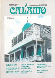 Cálamo : revista de cultura hispano-árabe. Núm. 11, octubre-noviembre-diciembre 1986 | Biblioteca Virtual Miguel de Cervantes