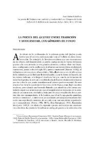 La poesía del "Quijote" entre tradición y modernidad, con Góngora de fondo / Juan Matas Caballero | Biblioteca Virtual Miguel de Cervantes