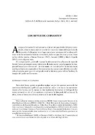Los reyes de Cervantes / Adrián J. Sáez | Biblioteca Virtual Miguel de Cervantes