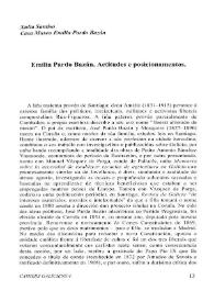 Emilia Pardo Bazán. Actitudes e posicionamientos
 / Xulia Santiso | Biblioteca Virtual Miguel de Cervantes
