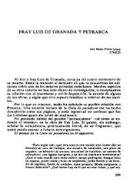 Fray Luis de Granada y Petrarca / Ana María Freire López | Biblioteca Virtual Miguel de Cervantes