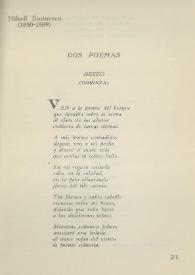 Dos poemas / Mihai Eminescu ; traducción de Manuel Batlle Vázquez | Biblioteca Virtual Miguel de Cervantes
