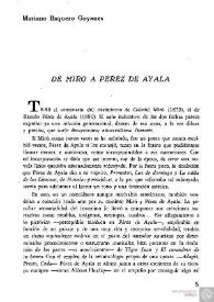 De Miró a Pérez de Ayala / Mariano Baquero Goyanes | Biblioteca Virtual Miguel de Cervantes