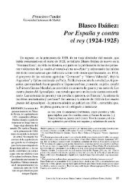 Blasco Ibáñez: Por España y contra el rey (1924-1925) / Francisco Caudet | Biblioteca Virtual Miguel de Cervantes