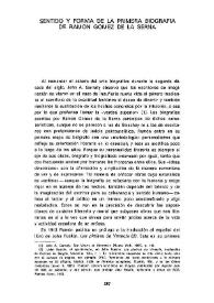 Sentido y forma de la primera biografía de Ramón Gómez de la Serna / James H. Hoddie | Biblioteca Virtual Miguel de Cervantes