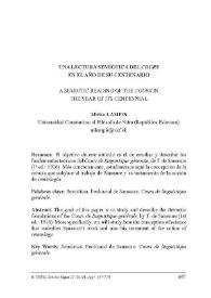 Una lectura semiótica del "Cours" en el año de su centenario  / Mirko Lampis | Biblioteca Virtual Miguel de Cervantes