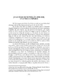 Julio Maruri Movellán (1920-2018). Una vida cumplida / Javier San José Lera | Biblioteca Virtual Miguel de Cervantes